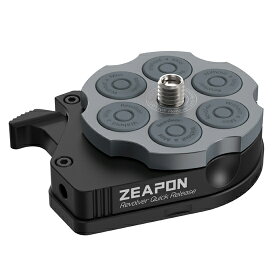 ZEAPON ジーポン Revolver Quick Release リボルバークイックリリース カメラ ジンバル 三脚 1/4 3/8インチネジ対応 アダプター