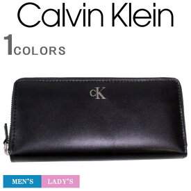 カルバンクライン 財布 Calvin Klein ラウンドジップ 長財布 小銭入れ付き レザー 革 本革 ck ロゴプレート 長財布 サイフ ビジネス カジュアル ZIP AROIUND WALLET メンズ レディース 31KJ190002 【あす楽対応】