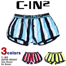 【同ブランド2点ご購入で300円OFFクーポン】 シーインツー パンツ C-IN2 メンズ ボクサーパンツ SUPER BRIGHT ボクサー トランクス 下着 ネームロゴ カッコイイ オシャレ USサイズ 大きめサイズ 1019 【返品・交換不可】【あす楽対応】