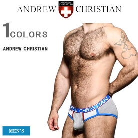 【同ブランド2点ご購入で300円OFFクーポン】 アンドリュー パンツ ANDREW CHRISTIAN アンドリュー クリスチャン メンズ メッシュブリーフパンツ ローライズ ブリーフ パンツ 下着 ネームロゴ カッコイイ オシャレ 92273 【返品・交換不可】【あす楽対応】