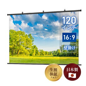 【日本製 生涯保証】シアターハウス プロジェクター スクリーン 120インチ 吊り下げ ワイド 16:9 ホームシアター 手動 天吊り 壁掛け 軽量 持ち運び 高画質 リビング フルハイビジョン シアタールーム BTP2660WSD
