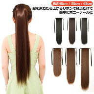ウィッグ ポニーテール ロング ストレート 自然 ポイントウィッグ ロング ストレート ポニーテール エク…