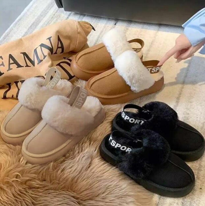 楽天市場】ファー ムートン ファーサンダル かわいい 歩きやすい 軽量 