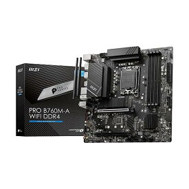 MSIマザーボード PRO B760M-A WIFI DDR4 【第14/13/12世代IntelCPU(LGA1700)対応】2xGen4高速M.2/最大4画面出力 [Intel B760搭載] MB5996