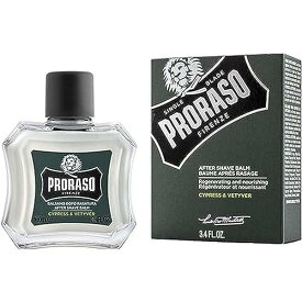 PRORASO (ポロラーソ) アフターシェーブバーム サイプレス&ベチバー アフターシェーブ 乳液 髭剃り スキンケア イタリア製 100mL クリーム