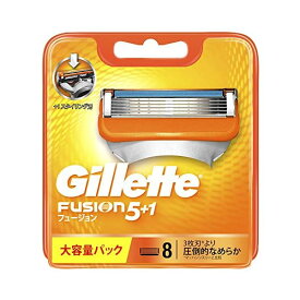 ジレット ステンレス鋼 フュージョン5+1 マニュアル 髭剃り カミソリ 男性 替刃8個入