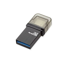 エレコム USBメモリ 32GB USB3.0 タイプC キャップ付 ブラック MF-CAU3132GBK