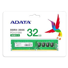 ADATA DDR4-2666MHz デスクトップPC用 メモリモジュール Premierシリーズ 16GB×2枚キット AD4U2666316G19-D