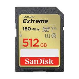 SanDisk (サンディスク) 512GB Extreme (エクストリーム) SDXC UHS-I メモリーカード - C10/U3/V30/4K/UHD SDカード - SDSDXVV-512G-GNCIN