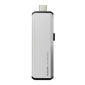エレコム 外付けSSD 500GB USB3.2(Gen1) PS5/PS4(メーカー動作確認済) スライド式 Type-C&Type-A両対応 シルバー ESD-EWA0500GSV