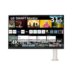 32SQ780S-W/LG スマートモニター/SMART Monitor / 31.5インチ 4K(3840×2160) / webOS22搭載 / VA/アンチグレア/AirPlay 2 / USB Type-C、eARC対応HDMI/エルゴノミッ