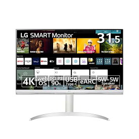 32SQ730S-H 31.5インチ LG SMART Monitor 4K(3840×2160) / スマートモニター / webOS22搭載 / アンチグレア/DCI-P3 90% / HDR10 / USB Type-C、eARC対応HDMI/