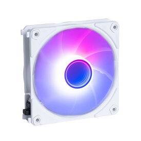 オウルテック PCケースファン 単品 ARGB LED内蔵 アドレサブル RGB デイジーチェーン PWM 静音 冷却 ホワイト OWL-FS1225ARGB-WH