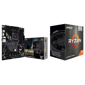 ASUS AMD B550 搭載 AM4 対応 マザーボード TUF GAMING B550-PLUS 【ATX】+AMD Ryzen 7 5700X, without cooler 3.4GHz 8コア / 16スレッド 36MB 65W 100-