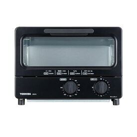 東芝(TOSHIBA) トースター オーブントースター 2枚焼き 温度調節機能付き 受皿付き タイマー15分 ブラック HTR-P3(K)