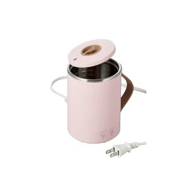 エレコム マグカップ型電気なべ 電気ケトル COOK MUG クックマグ 350mL 【 湯沸かし 煮込み 温度調節 タイマー 保温 】 ケーブル長 1m ピンク HAC-EP01PN