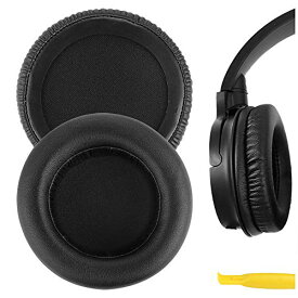 Geekria イヤーパッド QuickFit 互換性 パッド オーディオテクニカ Audio-Technica ATH-WS550, ATH-WS550IS Solid Bass ヘッドホンに対応 パッド イヤー/イヤーカップ (プロテインレザー/ブラック)