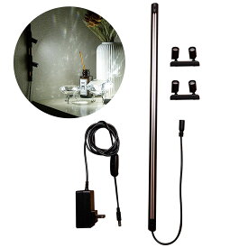 【ANTEL マグネットレールライト】極小スポットライト（46cmレールセット/昼光色） 送料無料 磁石で取付簡単 角度調整 スライド移動 ライト増設可能 工事不要 フィギュア