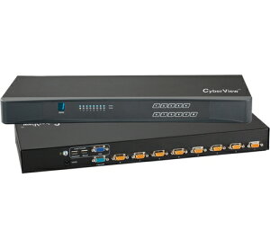 CV-S801:8ポートKVM切換器|VGA:WUXGA/1080p|USB HID|デイジーチェーン接続対応|KVMケーブル8本同梱