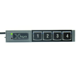 X-keys XK-4 Stick：4キー USB プログラマブル・キーボード スティック型 (バックライトLED 青)