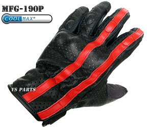 【送料無料】【新作特価】モトフィールドMFG-190Pクールマックス内蔵ハードナックルメッシュグローブ ブラック/レッド メンズM/L/LL各サイズ