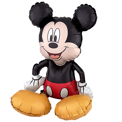 AGマルチ シッティングミッキーマウス ミッキー 風船 誕生日 バースデー ミニーマウス 飾り キャラクター ディズニー 2021超人気 パーティー ※アウトレット品 お子様のお誕生日飾りに 装飾