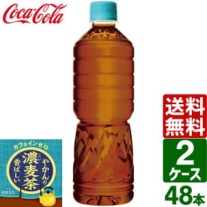 【400円クーポン配布中】【2ケースセット】やかんの濃麦茶 from 爽健美茶 機能性表示食品 ラベルレス 600ml PET 1ケース×24本入 送料無料