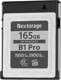 Nextorage ネクストレージ 国内メーカー 165GB CFexpress Type B VPG400 メモリーカード NX-B1PROシリーズ 最大読み出し速度1950MB/s 最大書き込み速度1900MB/s NX-B1PRO165G/INE