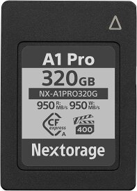 Nextorage ネクストレージ 国内メーカー 320GB CFexpress Type A VPG400 pSLC メモリーカード NX-A1PROシリーズ 最大読み出し速度950MB/s 最大書き込み速度950MB/s SONY α NX-A1PRO320G/INE