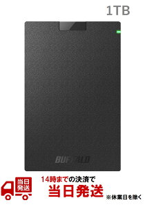 obt@[ BUFFALO USB3.1Gen1 |[^uSSD 1TB { PS5/PS4([J[mF) ϏՌERlN^[ی@\ SSD-PG1.0U3-B/NL