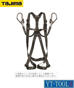 TAJIMA ハーネスGS 蛇腹ダブルセットL2【型式 A1GS(S・M・L)JR-WL2BK】(サイズ:S〜L)《保護具/墜落・落下防止用品/ハーネス型墜落制止用器具(胴ベルトなし・ランヤード2本)/プロ/職人/現場/高所
