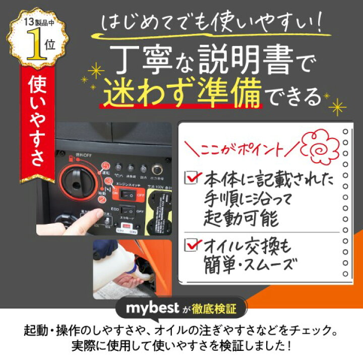 楽天市場】KO インバーター発電機 1.6KVA GV-16I (JAN : 4971770650657 