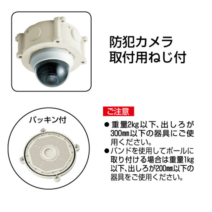 楽天市場 未来工業 防犯カメラ取付丸ボックス ミライ Mirai 電材 電設資材 電気工事 管材 管工機材 建築 配管 配線 Diy リノベーションズ