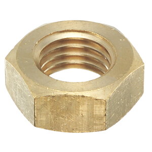 黄銅六角ナット 3種 (ロックナット) M12 【10個】 6角 6カク bolt nut 八幡ねじ ネジ