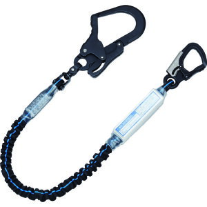 TR KH ジャバラ剣総アルミ自在小フック17黒/青ライン ランヤード (ハーネス用) S1T6WB-17 (株) 基陽 #フルハーネス 各種 セット品 墜落制止用器具 ランヤード