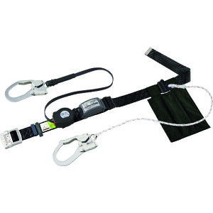 TR タイタン リーロックS2NEOライト ロック装置付巻取器+補助ロープ式胴ベルト ブラック (墜落制止用器具) (ロープタイプ) SLN505-W-BL サンコー #フルハーネス 各種 墜落制止用器具 ランヤード