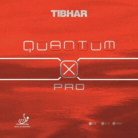 【ネコポス送料無料】 ティバー(TIBHAR) QUANTUM X PRO クァンタムXプロ カンタム 卓球ラケット用 裏ソフトラバー レッド/ブラック [M便 1/4]