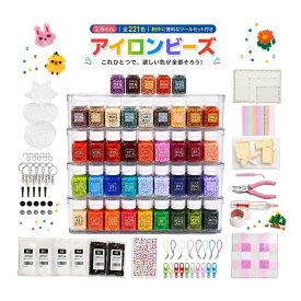 【新作限定50％OFF+P10｜合計最大2,430ポイントバック】アイロンビーズ セット 2.6mm 221色 セット 全色セットSOFUMI MRAD 収納ケース付き 大容量 パーラービーズ ハンドメイド 工作キット 子供 大人 初心者 上級者【レビュー特典1000円クーポンor120gビーズ2袋GET】