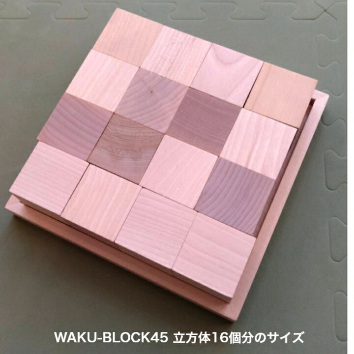 楽天市場】わくわくトレイ 童具館 積み木 ワクブロック 45 45 積み木 