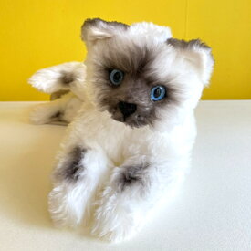 ねそべり猫（小）ヒマラヤン 木のおもちゃ ぬいぐるみ 上質 ケーセン 小さい 可愛い ハンドメイド ドイツ おもちゃ 0歳 1歳 2歳 3歳 4歳 5歳 プレゼント