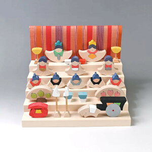 銀杏円びな五段飾り・普通垂幕(赤)◆KH415 小黒三郎節句人形 ひな人形 雛人形 段飾り ひなまつり 小黒三郎 節句人形 コンパクト 国産