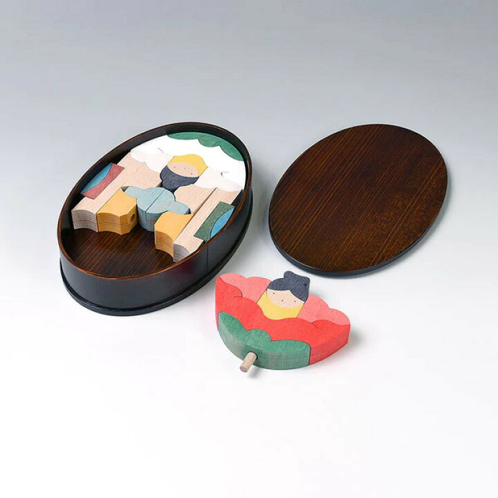 楽天市場】楕円椿雛 漆塗容器付 ◇KH285 小黒三郎節句人形 ひな人形  