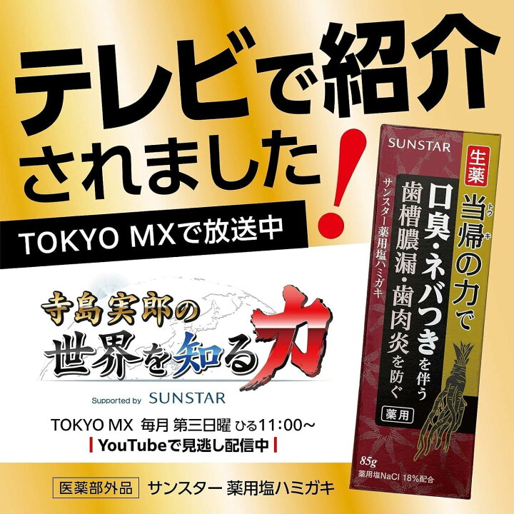 楽天市場】サンスター 【医薬部外品】 薬用塩ハミガキ 当帰の力