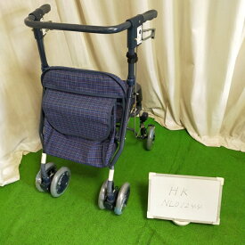 【Bランク 中古 歩行器】島製作所 シンフォニーSP (HK-NL01244)【高齢者 介護 補助具 補助器 福祉用具 歩行車 手押し車 シニア ショッピングカー シルバーカー カゴ付き イス付き ゆとりっぷ】
