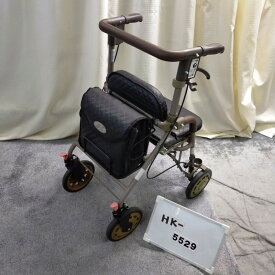 【Bランク 中古 歩行器】アイルリンク アイルウォークα (HK-5529)【歩行車 手押し シルバーカー ショッピングカー 福祉用具 介護用品 自立歩行 歩行補助 高齢者 カゴ付き イス付き 中古】