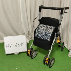 【Bランク 中古 歩行器】島製作所 シンフォニーSPスリム (HK-5839)【歩行車 コンパクト 軽量 シニア シルバーカー ショッピングカー 高齢者 介護 歩行補助 福祉用具 手押し車 自立 リハビリ ゆとりっぷ カゴ付き イス付き 中古】