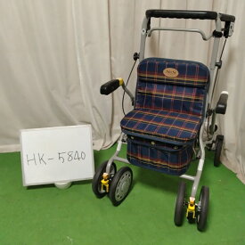 【Bランク 中古 歩行器】島製作所 シンフォニーラクーン (HK-5840)【高齢者 介護 補助具 補助器 福祉用具 歩行車 手押し車 自立 リハビリ シニア シルバーカー ショッピングカー ゆとりっぷ カゴ付き イス付き 中古】