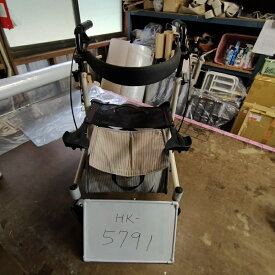 【Bランク 中古 歩行器】アロン化成 ショッピングターン 532-325（HK-5791）【高齢者 折りたたみ 歩行車 手押し車 シニア シルバーカー ショッピングカー 高さ調節 イス付き 大容量 カゴ付き 保冷バッグ スーパーのカゴを乗せられる】