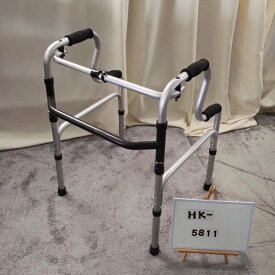 【Bランク品 中古 歩行器】ラックヘルスケア　固定型歩行器2段式ハンドル K-LAC(HK-5811)