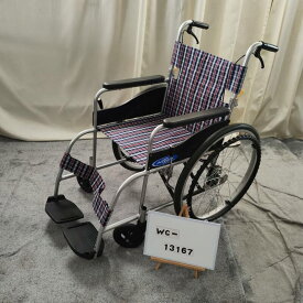 【Bランク 中古 車椅子】日進医療器 自走式車椅子 NEO-1 (WC-13167)【車いす 軽量 コンパクト 折り畳み ノーパンクタイヤ 介護用品 福祉用具 自走型】
